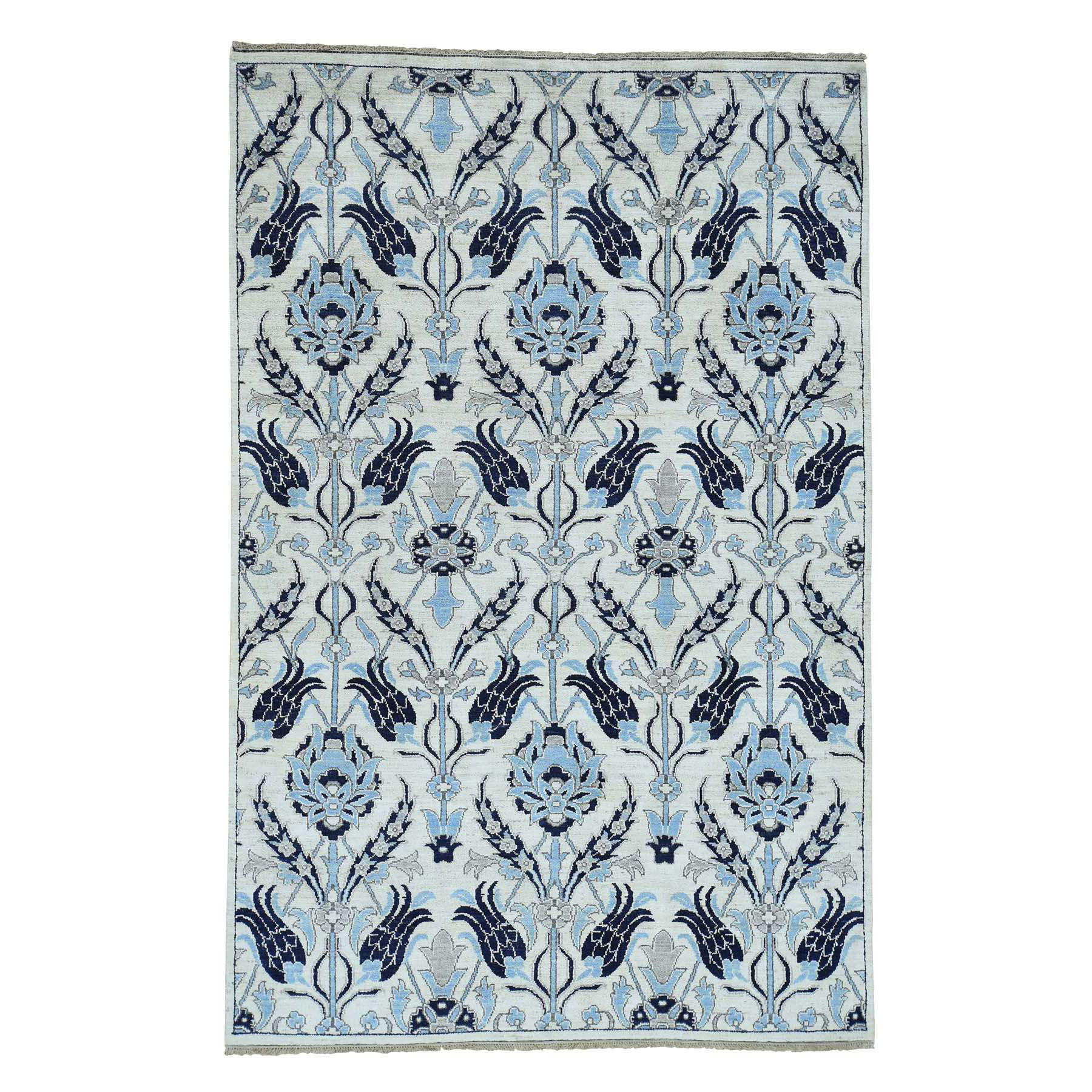 Traditional Wool Hand-Knotted Area Rug 6'0
